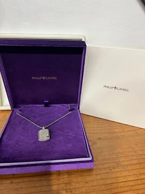 Philip Gavriel серебро белый сапфир ярлык ожерелье с цепочкой, новый - Изображение 1 из 4