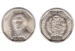 Moneda Conmemorativa Perú 1 Nuevo Sol 2021 Hipólito Unanue Y Pavón 2021.1 - Imagen 1 de 1