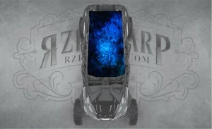 4 SEAT UNIVERSAL ROOF FITS POLARIS RZR CAN-AM Blue Galaxy WRAP DECAL - Picture 1 of 1