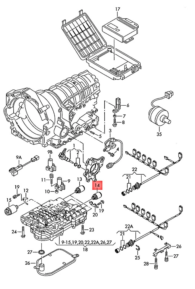 Genuine AUDI VW SKODA A4 Avant quattro S4 A6 allroad Valve green 01V927331A - Image 1 of 1