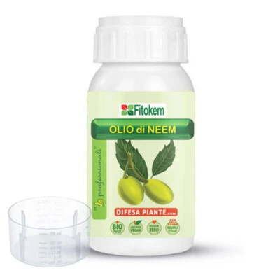 Fitokem - Olio di Neem 250 ml- Bio per piante contro insetti e parassiti - N250