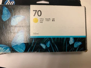 ONE GENUINE HP C9454A HP 70 Yellow Cartridge 130ML EOW: Dec 2021 - Picture 1 of 4