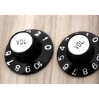 2 Knobs Volume Black Witch Hat Silver Reflector for Pots US