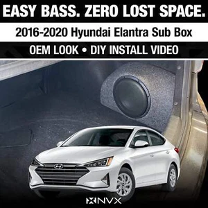 NVX BE-HYDELAG6-VSW102 BOOST Subwoofer Box Upgrade for 2016-2020 Hyundai Elantra - Picture 1 of 8