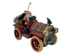 Hallmark Ornament Here Comes Santa #17 1995 Santa's Vintage Roadster Car  - Bild 1 von 9