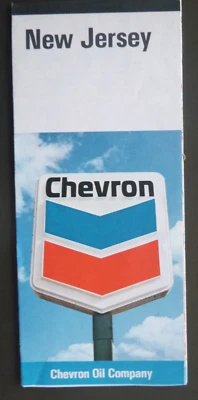 1975 New Jersey road map Chevron oil gas - Image 1 of 4