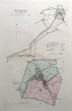 WISBECH, CAMBRIDGESHIRE, UK, Street Plan, Dawson Original antique map 1832