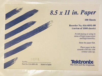 Papel de impresora láser Tektronix 8,5x11 -24# Bond 016-1368-00 Foto 1 de 2