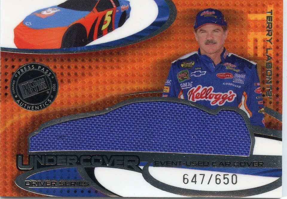 PRESS PASS ECLIPSE TERRY LABONTE EVENT USED CAR COVER - Image 1 of 1