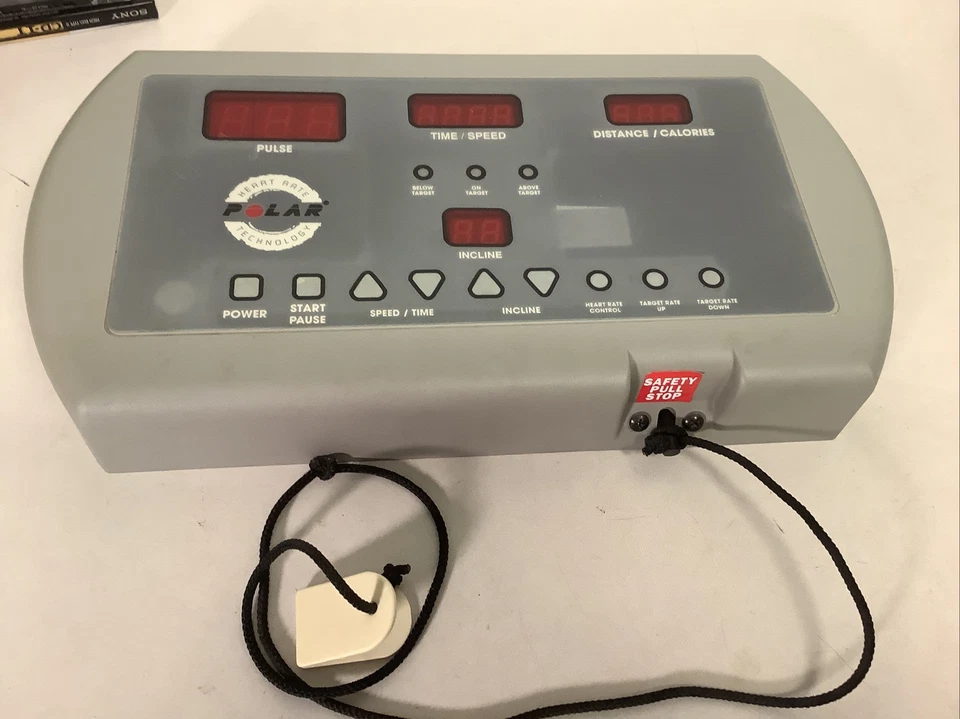 POLAR TREADMILL HEAD UNIT CONSOLE PART- W/ Safety Stop - Image 1 of 4