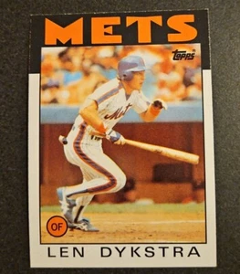 1986 Topps Lenny Dykstra #53 Rookie RC New York Mets Card Near Mint or Better - Picture 1 of 2