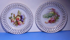 Vintage Scalloped open edges fancy fruit dishes 7-1/2"na - Picture 1 of 4
