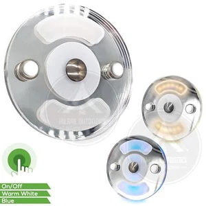 CAMPERVAN 12V LUZ LED TECHO PUNTO TÁCTIL CÁLIDO BLANCO/AZUL AUTOCARAVANA BARCO - Imagen 1 de 6