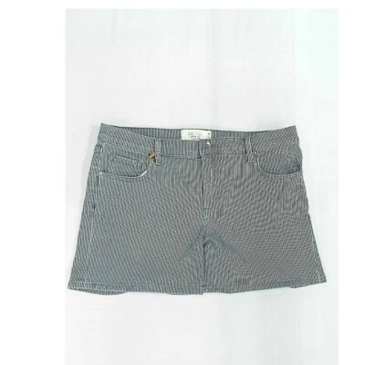 Shorts feminino Rachel Roy 30 listrado azul branco elástico listrado - Imagem 1 de 2