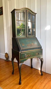 Antique Chinoiserie Secretary Desk - Picture 1 of 23