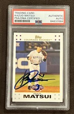 2007 Topps Opening Day #59 Rockies Kazuo Matsui Signed Autographed PSA