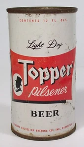 Leicht trocken Topper Pilsener 12 Unzen Flachdeckel Bierdose Standard Rochester Brauen - Bild 1 von 9
