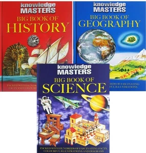 KIDS CHILDRENS ENCYCLOPEDIA BIG BOOK OF GEOGRAPHY HISTORY SCIENCE 96 PAGES EACH - Picture 1 of 19