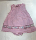 Vintage Sweet Potatoes Baby Girl Romper Outfit Pink Checks Flowers Size 6 Months