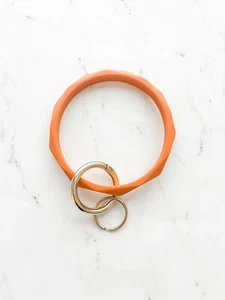 Brazalete Silicona Llavero Pulsera NUEVO Naranja - Imagen 1 de 3