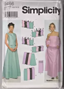 9466 SIMPLICITY - FALDA Y CHAL SUPERIOR DE NOCHE - Talla 6/8/10/12 B 30.5-34" - Imagen 1 de 2