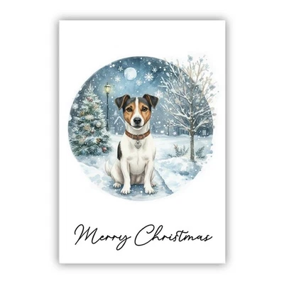 Jack Russell Terrier Christmas Card. Dog Lovers Card From the Dog to Mum Dad - Image 1 of 4