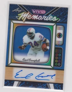 2025 Leaf Vivid Blue Prismatic Memories Earl Campbell  Auto Autograph 1/1 VA-EC1 - Picture 1 of 2