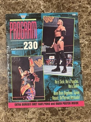 Maquinilla de afeitar dura diésel WWF Wrestling Program 230 1995 NWA WCW WWE ECW HBK Undertaker Foto 1 de 3