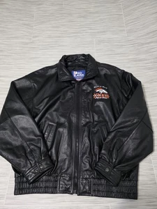 Giacca di pelle vintage Pro Player Denver Broncos 1999 Super Bowl XXXIII 2XL - C211 - Foto 1 di 6