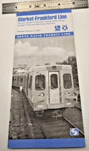 SEPTA Market-Frankford Line Paper Schedule for 2/10/2002 - Picture 1 of 1