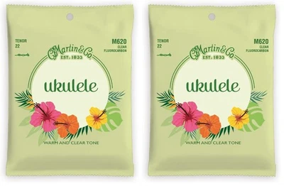 Martin 尤克里里弦,透明氟碳尤克里里琴弦,男高音(2 件装) — 第 1/3 张图片