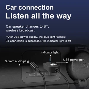 Drahtloser Lautsprecher-Sender Auto-Audio-Sender Audio-Sender -Empfänger - Afbeelding 1 van 12