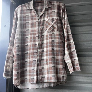 Vintage 40s Sun Valley Cotton Plaid Flannel Shirt Medium Sanforized Distressed - Bild 1 von 18