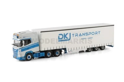WSI 01-4556 Transport DKJ; DAF XG+ 6X2 TARPED SEMI-TRAILER - 3 AXLES 1/50 - Image 1 of 4