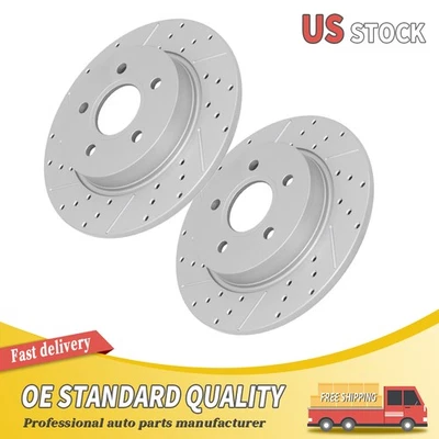 Rotor de freno trasero perforado de 10,67" para Ford Focus 2012 2013 2014 2015 2016 2017 2018 Foto 1 de 4