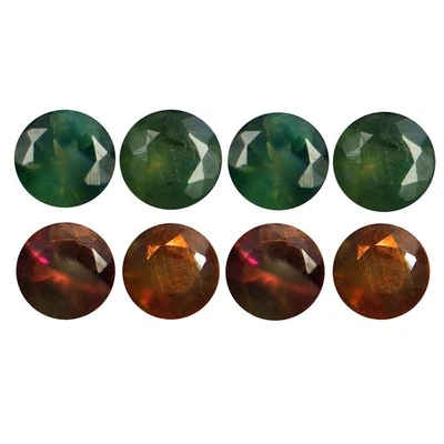 0.55 ct (4 pcs) CALIBRATED (3.07 x 3.07mm) Green Natural Round Alexandrite - Image 1 of 3