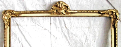 ANTIGUO SE ADAPTA A 12 X 16" ARTESANÍAS MADERA ORNAMENTADA ART DECO TALLADA ORO DORADO NOUVEAU Foto 1 de 4