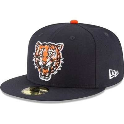 Men's New Era Navy Detroit Tigers Cooperstown Collection Wool 59FIFTY Fitted Hat - Image 1 of 4