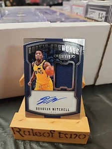 2017-18 Dominion Rookie Showcase Patch Auto Donovan Mitchell 45/49 Jersey Match! - Picture 1 of 3