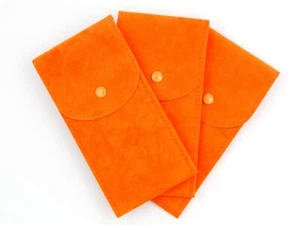 Promo 3 Watch Box Single Orange Scratch-Resistant Fabric Pouch - Picture 1 of 5