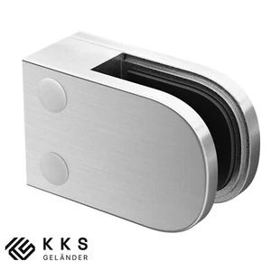 Glashalter Edelstahl Glasklemme 60 x 45 mm V2A Glas Glasklemmhalter Geschliffen - Bild 1 von 3