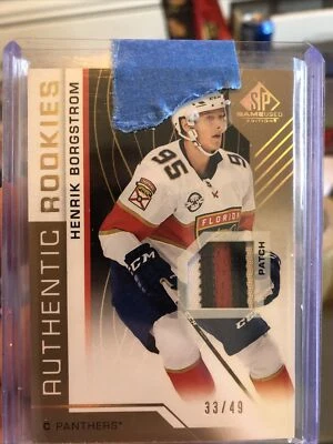 Henrik Borgstrom 2018-19 SP Game Used Gold Spectrum #125 3-COLOR PATCH #d /49 !! - Image 1 of 4