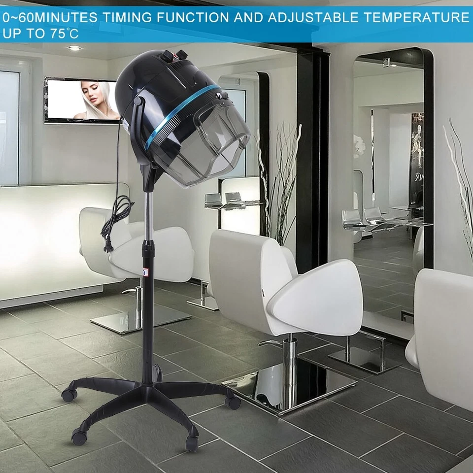 Профессиональный регулируемый фен на роликах с капюшоном для салона красоты с колесами - Изображение 1 из 4