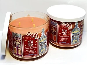 โ๏ธ๐2 Bath & Body Works New York CHERRY CHEESECAKE Scented Large 3 Wick๐โ๏ธ - Picture 1 of 1