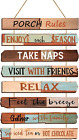 Porch Rules Sign Outdoor Wood Plaque Porch Signs Wall Art Porch Rule Wall Decor