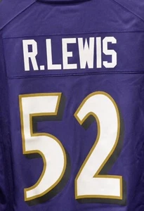 Baltimore Ravens Purple Ray Lewis #52 Rugby Jersey Stitched Size Large - Picture 1 of 6