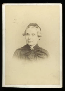 1890s Cabinet Card, Grandmother May (Diment) Mullins, Partial Mourning Attire - Picture 1 of 3