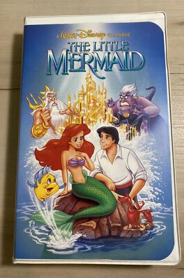 ORIGINAL WALT DISNEY THE LITTLE MERMAID BLACK DIAMOND BANNED COVER VHS 1989 - Image 1 of 4