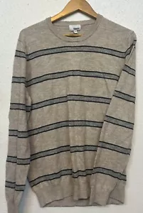 Sonoma Oat Striped Crewneck Light Sweater Men's Large - Picture 1 of 3