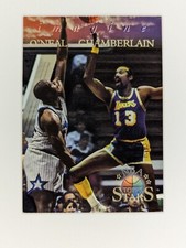 1996 Wilt Chamberlain Shaquille O'Neal Topps Stars IMAGINE Insert # 1 - Lakers